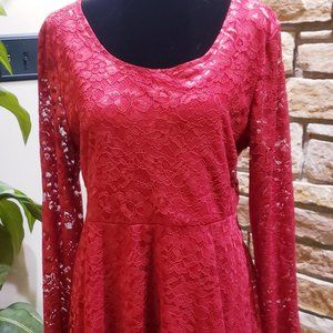 Maroon Lace Tunic